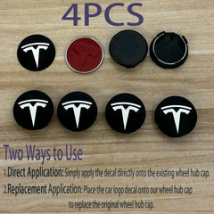 Tesla 56mm Wheel Center Caps 4Pcs Set - Original Style Hub Covers for Model 3 Y X S Auto Parts