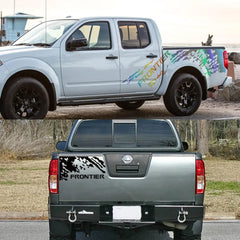 Pro-4X Splash Grunge Body Side Decal for Nissan Frontier NP300 | 3-Piece Matte Vinyl Kit
