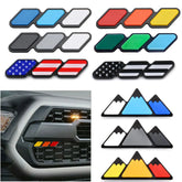 TRD Tri-Color Grille Badge Emblem for Toyota Tacoma / Tundra / 4Runner / Highlander | 3-Piece ABS Set