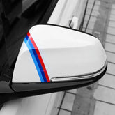 Tricolor Stripe Side Mirror & Body Decal | 2-Piece Waterproof Vinyl Sticker