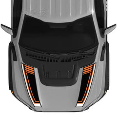 Custom Matte Black Engine Hood Stripe Kit | Front Graphics for Ford Raptor / Mustang
