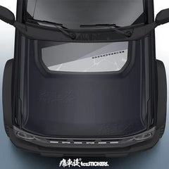 Custom Modified Hood Personality Vinyl Sticker for Ford Bronco | Special KK Film Wrap