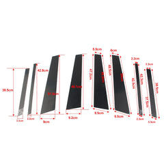 8Pcs Car Door Window Polished Pillar Post Cover For BMW X3 F25 2011 2012 2013 2014 2015 2016 2017 Sticker Decoration Trim