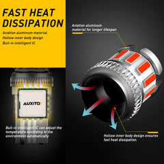 AUXITO T10 W5W Red Canbus LED | 194 168 12V No Error Interior Bulb