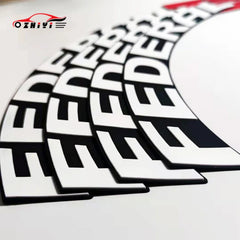 FEDERAL 595 3D Tire Letter Sticker | Wheel Lettering Decoration