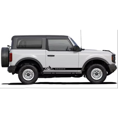 Matte Black Side Waistline Stripe Decal for Ford Bronco 2-Door (2021–2023) | Vinyl Body Line Overlay Pair