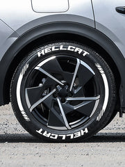 HELLCAT 3D Tire Letter Stickers for 4 Tires | 8pc Waterproof PVC