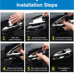 Chrome Smart Door Handle Cover for Ford F-150 (2015–2020) | Exterior Decoration Protective Film