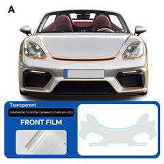 Precut PPF for Porsche 718 Spyder / Cayman GT4 / GT4 RS (2019–2023) | TPU Paint Protection Film