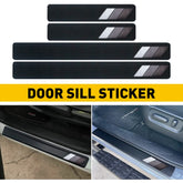 Tri-Color Carbon Fiber Door Sill Sticker for Toyota | 4pc Waterproof