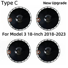 18" Performance Replacement Hub Cap Wheel Covers for Tesla Model 3 (2018–2023) | 4-Piece Full Rim Set