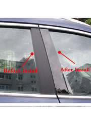 6Pcs Car Window Pillar Posts Door Trims Sticker Black Decal Cover for BMW 1-Series F20 carbon fibre 2012-2019 Car accessories