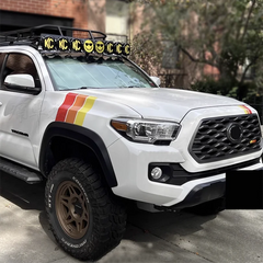 Retro Tri-Color Sunset Stripe Decal for Toyota 4Runner (2009–2024) | Fender, Hood, Trunk & Grille Vinyl