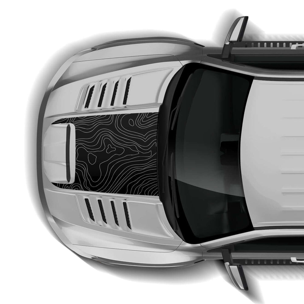 Top-down view of a car on a white background