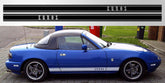 Mazda Miata MX-5 Eunos Roadster Triple Stripe Decal