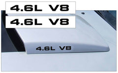 2005-09 Mustang Hood Scoop Decal Set - 4.6L V8 Name