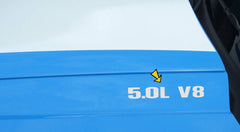 2010-14 Mustang Hood Rise Designation Decal Set - 5.0L V8