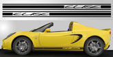 Lotus Elise Triple Stripe Vinyl Decals Version 2