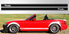 Mazda Miata MX 5 Roadster Triple Stripe Decal