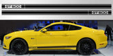 Mustang GT 500 Triple Stripe Vinyl Decal Version 2