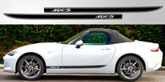Mazda Miata MX-5 ND Door Triple Stripe Decal Graphic