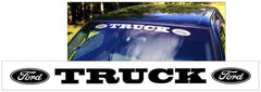Ford Truck with Ovals Windshield Decal - 2.7" x 40
