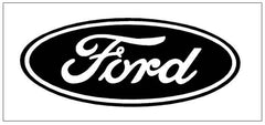 Ford Oval Logo Decal - Solid Style - 12" Tall