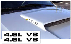 1999-04 Mustang GT Hood Scoop Decal Set - 4.6L V8 Designation