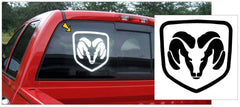 Dodge Ram Head Decal - 12" x 12"