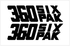 1970 Dodge Challenger 360 SIX-PAK Fender Decal Set – OEM Fit Left/Right Pair