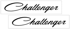 Challenger Script Name Decal Set - Small - 1.9" x 10"