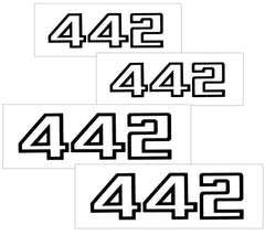 1985-86 Oldsmobile 442 Decal Kit - Names for Doors Trunk and Nose