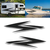 RV Camper Trailer Truck Boat Universal Accent Stripe Decals Graphics 80" - Set of 2