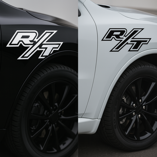 Dodge R/T Decal Logo Set of 2 – Charger, Challenger & Durango Emblem Upgrade