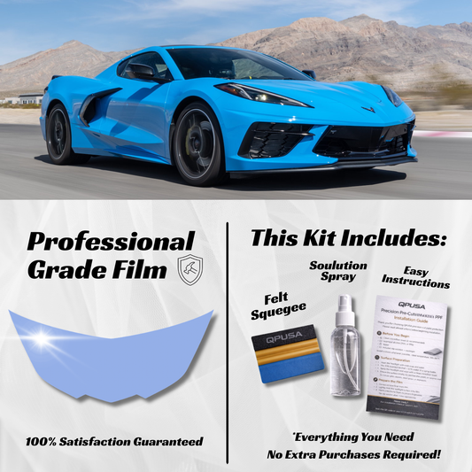 Corvette C8 Partial Hood PPF Kit: Pre-Cut Paint Protection for 2020+ Stingray, Z06 & E-Ray