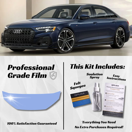 Audi A8 (2022-2026) Partial Hood PPF Kit: Premium Pre-Cut Paint Protection
