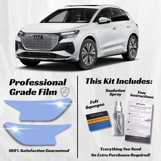 Audi Q4 e-tron Headlight PPF Kit (2022–2026): Pre-Cut Protection That Lasts