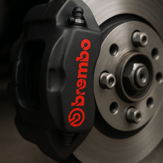 Brembo Brake Caliper Decals – Universal Fit Kit (4 Sets, Multiple Sizes)