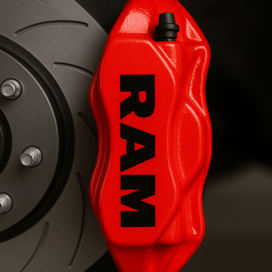 Dodge Ram Brake Caliper Decals – Universal Fit Set of 8 (3" to 6")