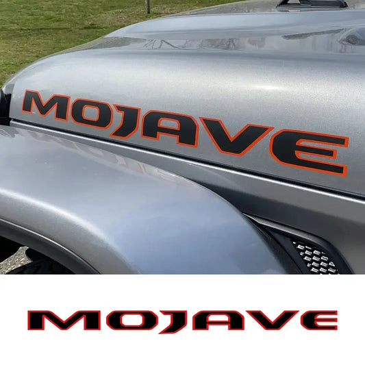 Jeep Gladiator Mojave Hood Decal Set — Vinyl Letter Graphic Sticker Kit (2 Pcs)