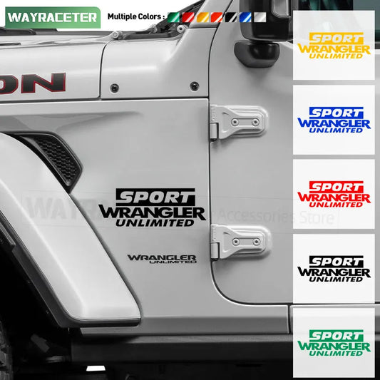Jeep Wrangler Reflective Fender & Hood Decal – Rubicon, Unlimited, Sport (JK, JL, TJ, YJ, CJ)