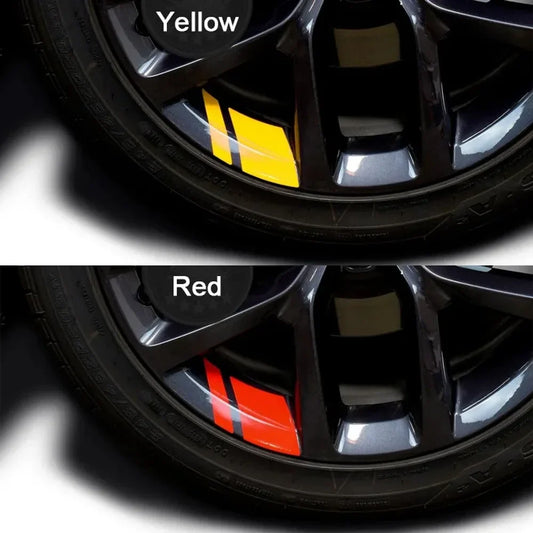 Reflective Wheel Hub Decals for Dodge, Chrysler & Jeep — 6-Piece Rim Sticker Set