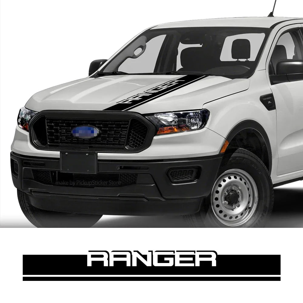 Ford Ranger Raptor Hood Stripe Decal Kit | Vinyl Bonnet Sticker ...