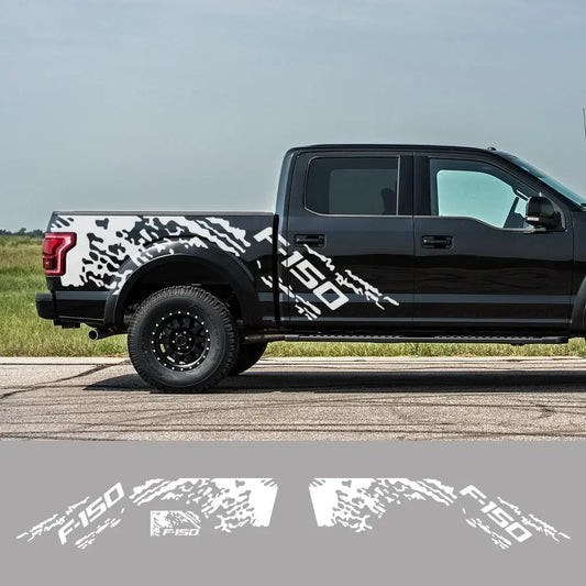 Ford F-150 Raptor Body Side Graphics Kit – Splash Grunge Vinyl Decal Set (12 Finishes)