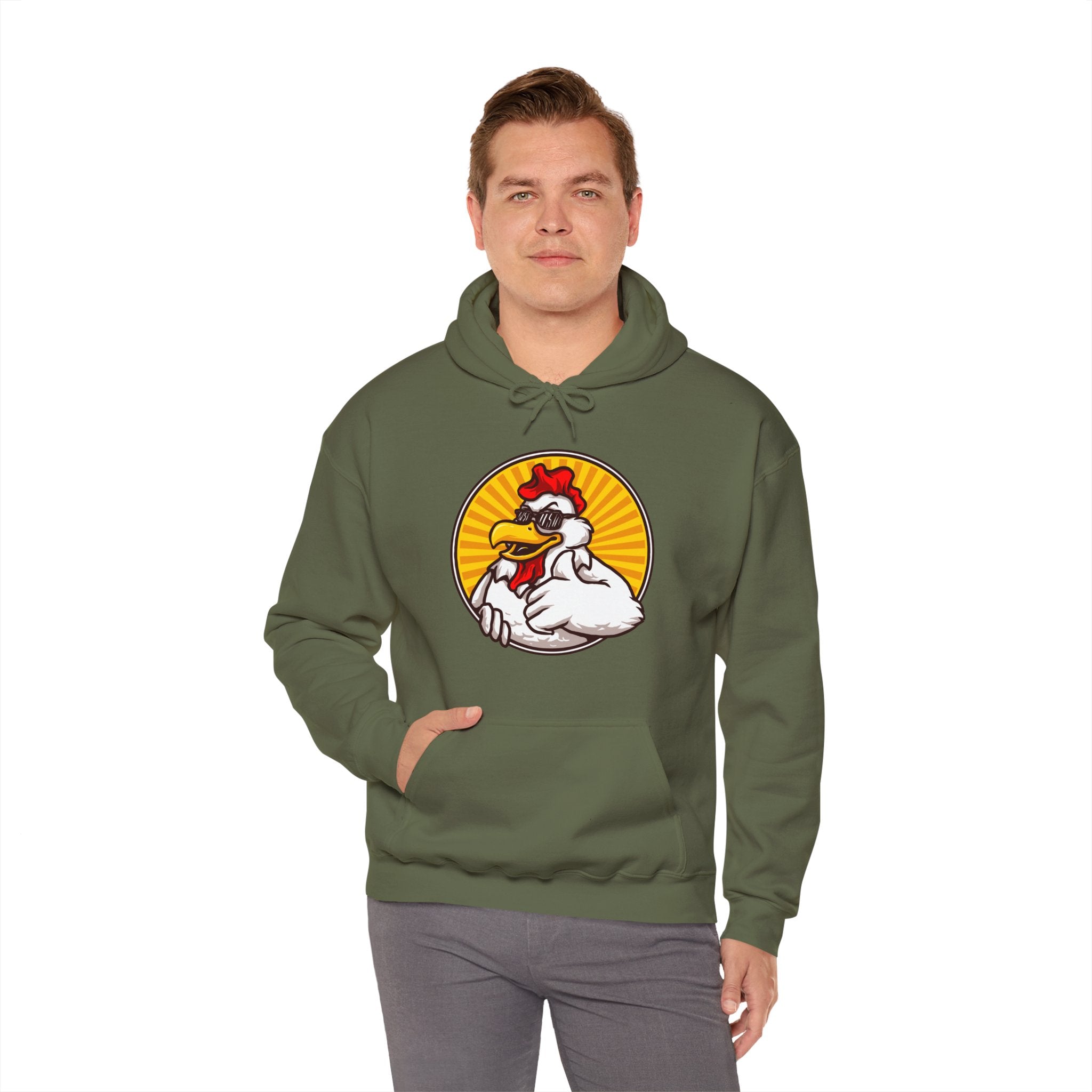 Funny Thumbs Up Chicken Unisex Graphic Novelty Hoodie