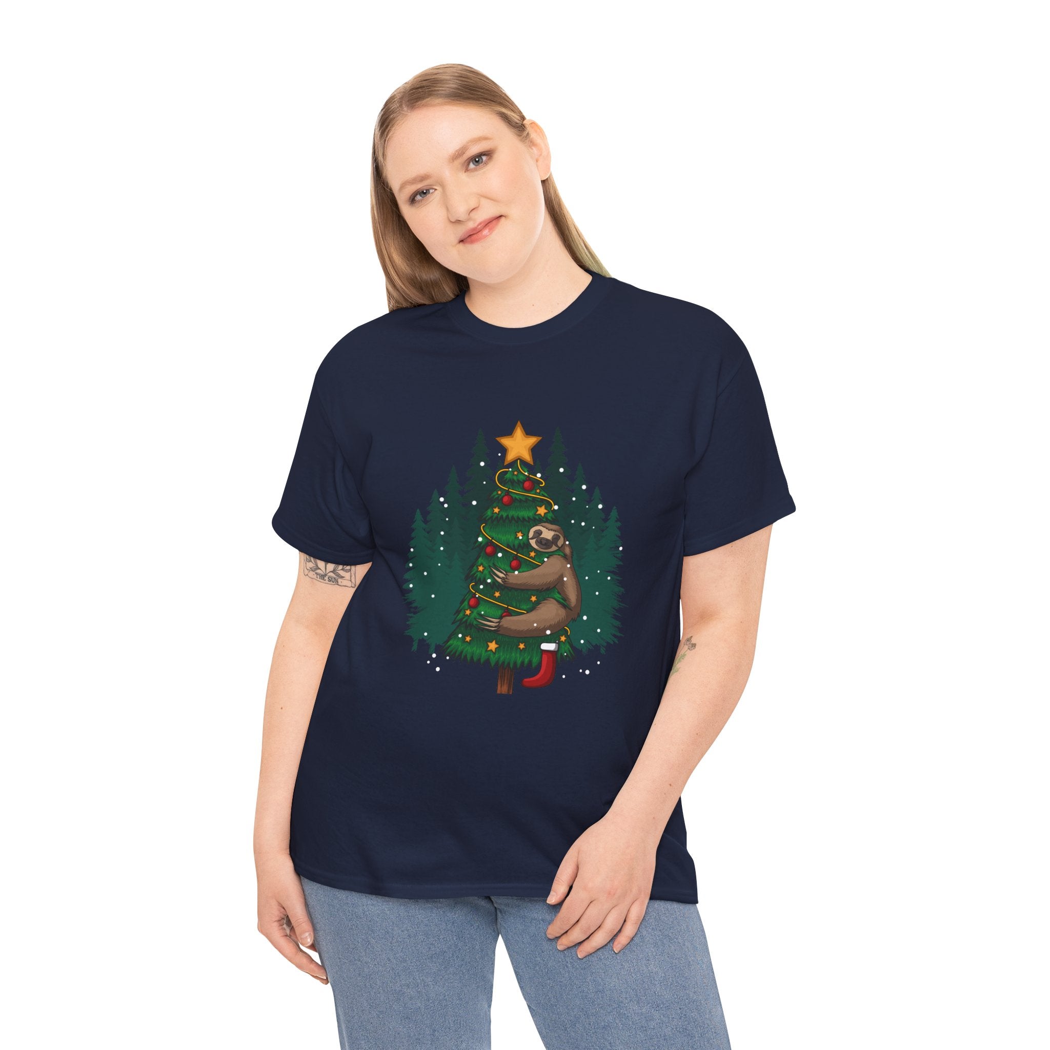 Funny Sloth Christmas Tree Unisex T-Shirt