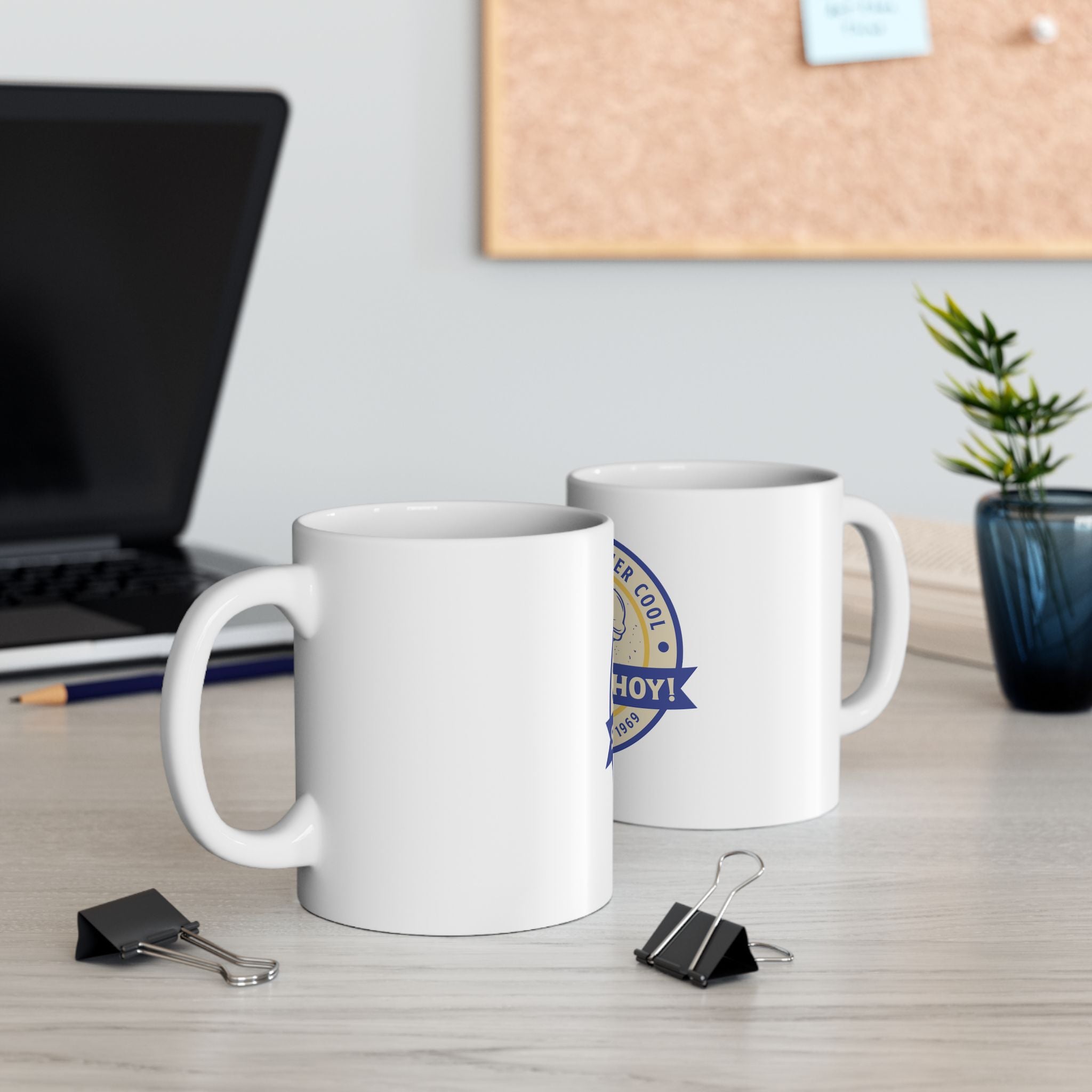 Scoops Ahoy Ice Cream Retro Graphic Novelty Ceramic Coffee Mug