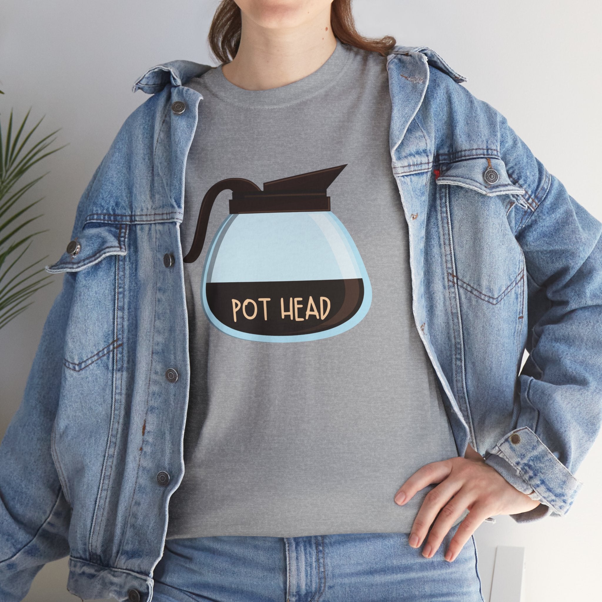 Pot Head Funny Coffee Lovers Unisex Mens Womens T-Shirt