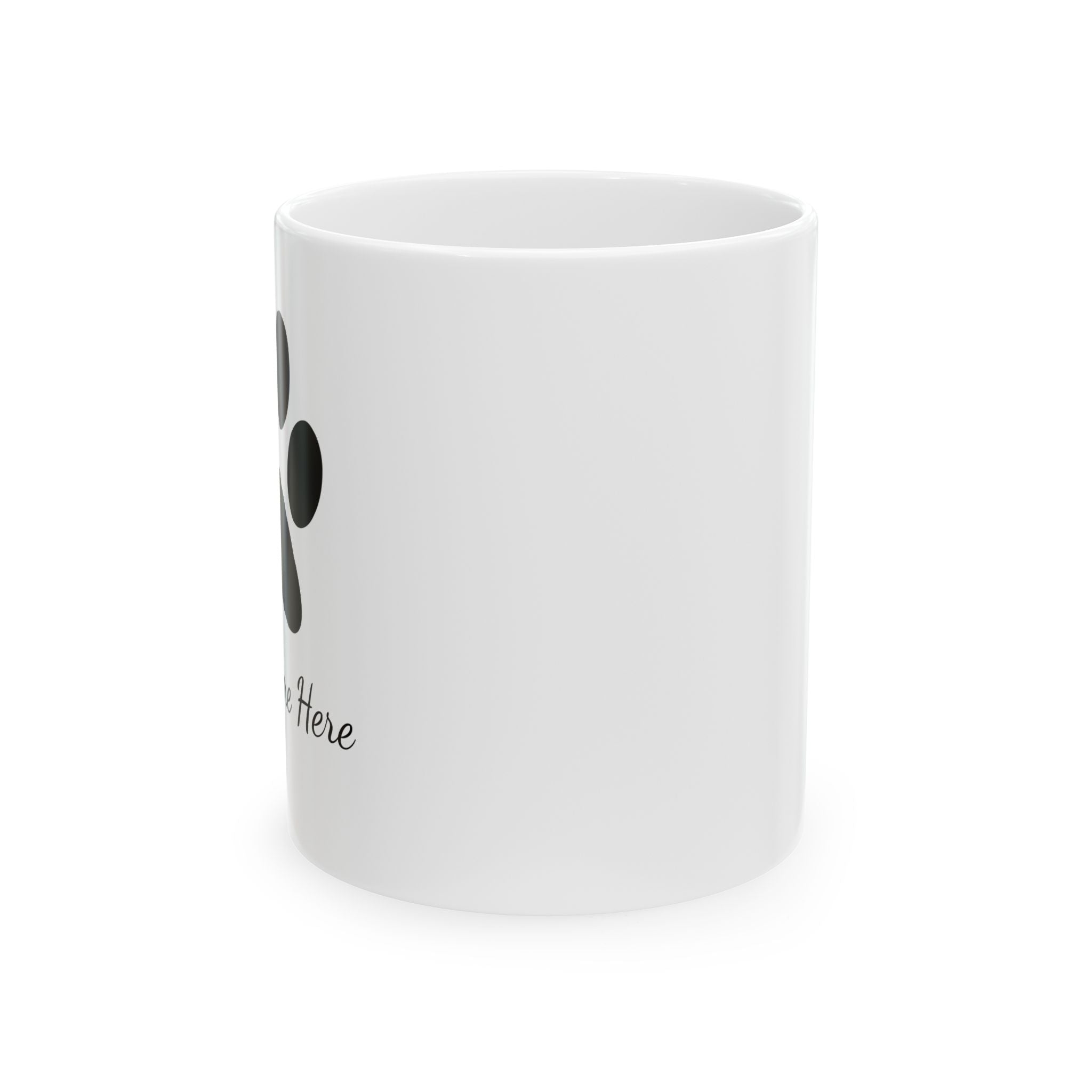 Custom Dog Paw Lover Name Puppy Ceramic Coffee Mug