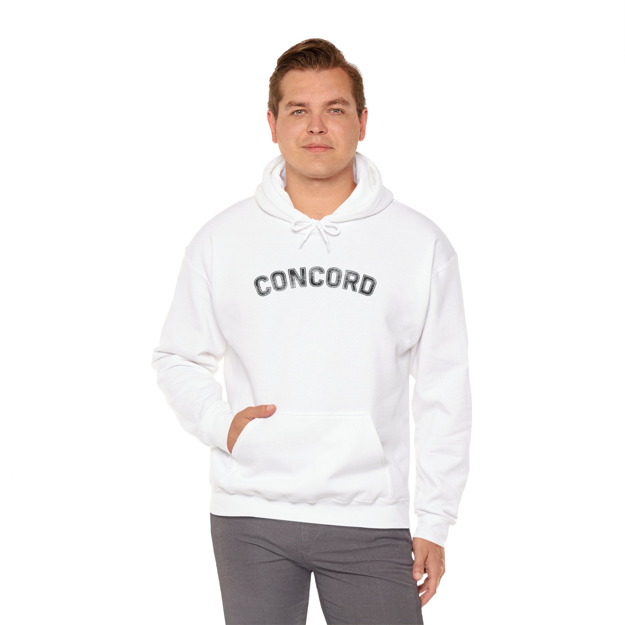 Concord North Carolina NC Curved Font Hoodie